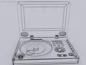 portable dvd player Model 3D