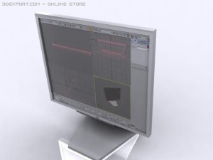 samsung 172x lcd monitor 3D Model
