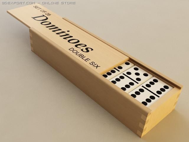 dominoes 3D Model .c4d .max .obj .3ds .fbx .stl .blend 