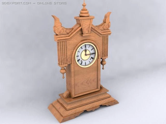antique kitchen clock 3D Model .c4d .max .obj .3ds .fbx .stl .blend 