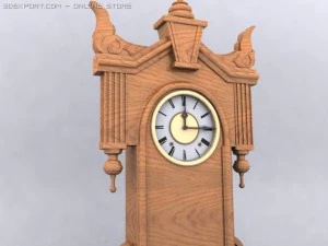 antique kitchen clock 3D Model