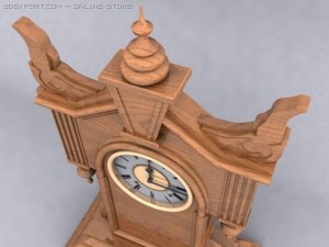 antique kitchen clock Modèle 3D