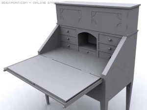antique desk 3D Model
