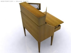 antique desk 3D 模型