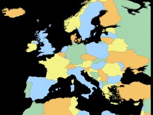 Map of europe 3D Model