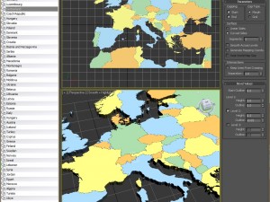 Map of europe 3D-Modell