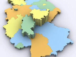 Map of germany 3D Model