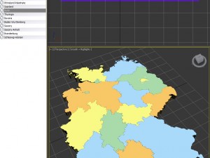 Map of germany 3D Model