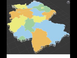 Map of germany 3D Model