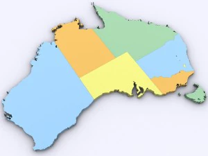 Map of australia 3D Model