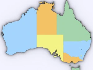 Map of australia 3D Model