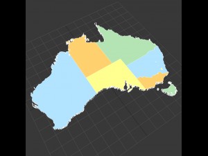 Map of australia 3D Модель