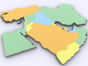 Map of the middle east 3D 模型