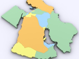 Map of the middle east 3D Model