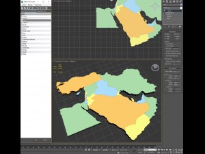 Map of the middle east 3D Model
