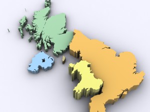 Map of the united kingdom Modelo 3D