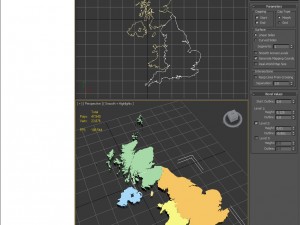 Map of the united kingdom Modelo 3D