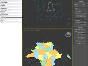 Map of france 3D Model
