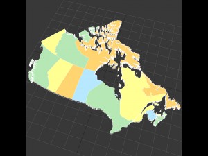 Map of canada 3Dモデル