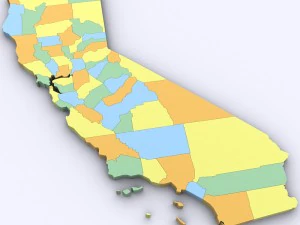 mapa de california Modelo 3D