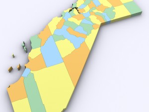Map of california 3D 모델