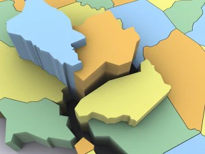 Map of california 3D Model