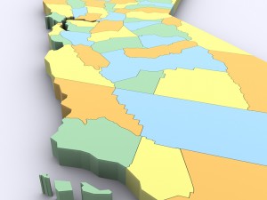 Map of california 3D 모델