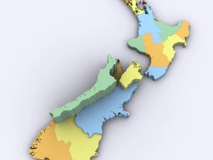 Map of new zealand 3D Model