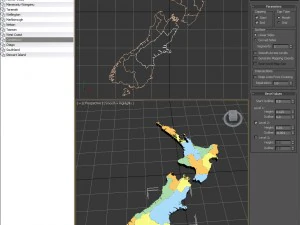 Map of new zealand 3D Model