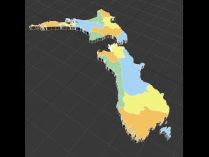 Map of new zealand 3D Model