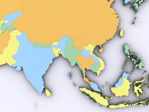 Map of asia and oceania 3Dモデル