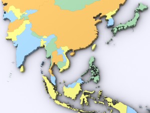 Map of asia and oceania 3Dモデル