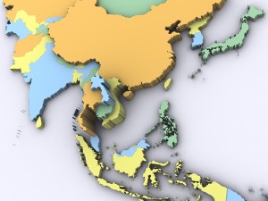 Map of asia and oceania 3Dモデル