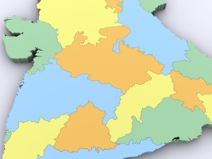 Map of india 3D Модель