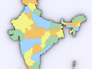 Map of india 3D Модель