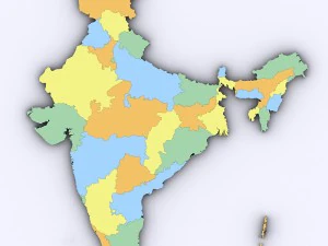 Map of india 3D Model