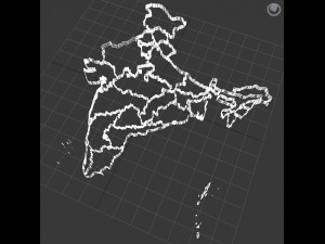 Map of india 3D Модель