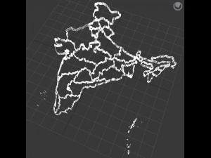 Map of india 3D Model