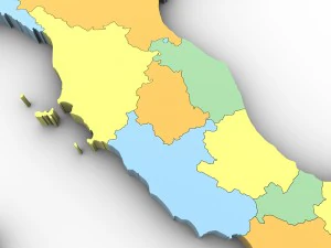 Map of italy 3D Model