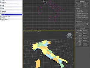 Map of italy 3D Model