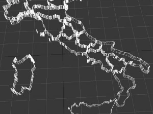 Map of italy 3D Model