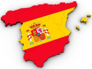 mapa de espa&ntilde;a Modelo 3D
