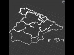 Map of spain 3D Модель