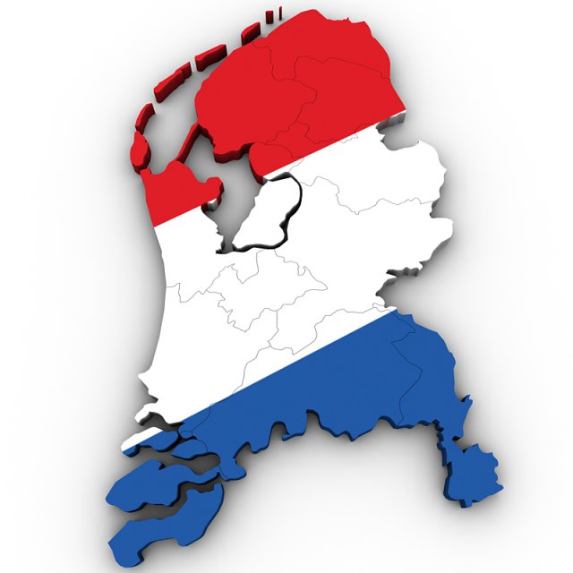 Map of the netherlands 3Dモデル .c4d .max .obj .3ds .fbx .stl .blend 