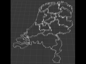 Map of the netherlands 3Dモデル