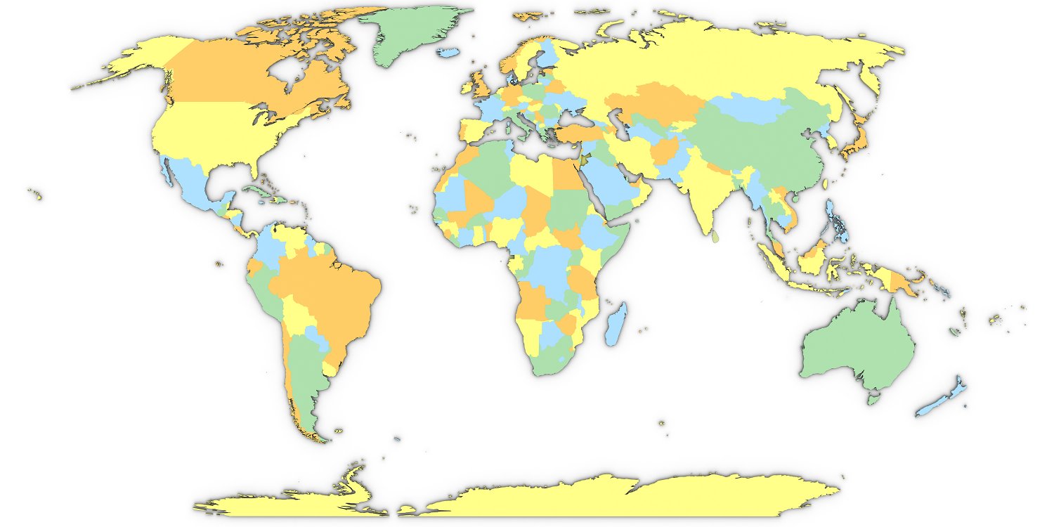 Political World Map 3d Model In Environment 3dexport
