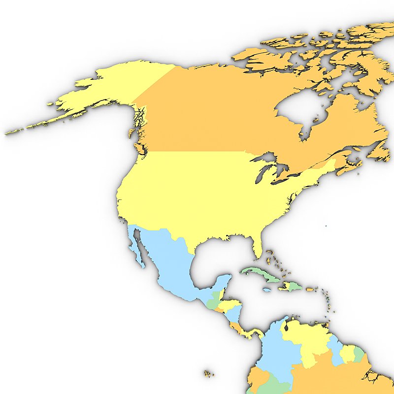 Political World Map 3d Model In Environment 3dexport
