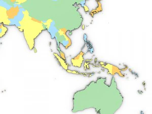 Political world map 3D Model
