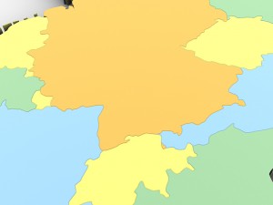 Political world map Modello 3D