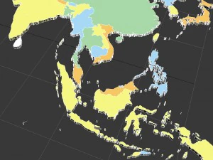 Political world map 3D Model